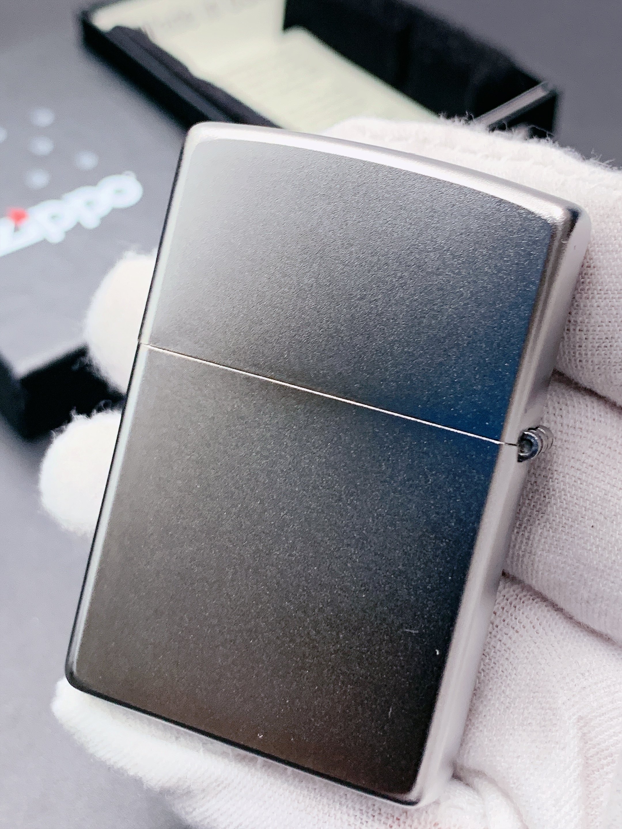 zippo原装煤油打火机21年镀铬磨砂蚀刻75周年自用zippo