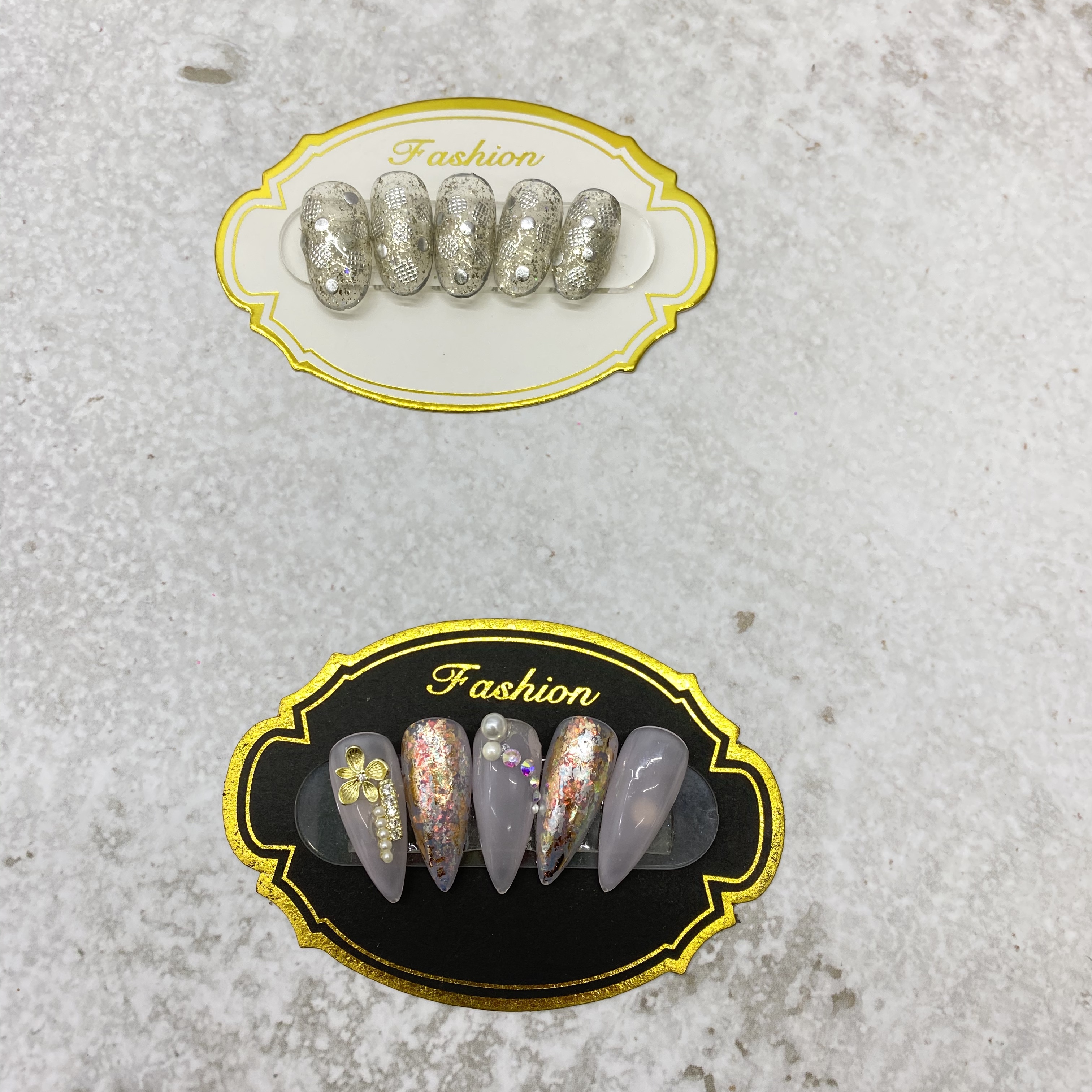 美甲展示样板板卡打版指甲作品甲油样本卡片美甲工具