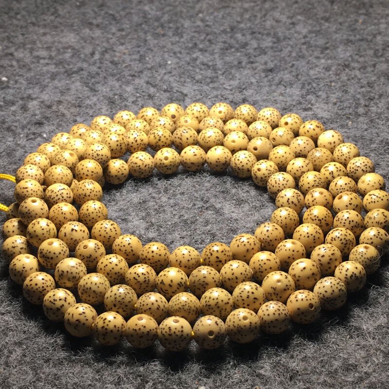 星月天然海南陈籽鸡油黄金菩提提子圆珠正月108颗手链