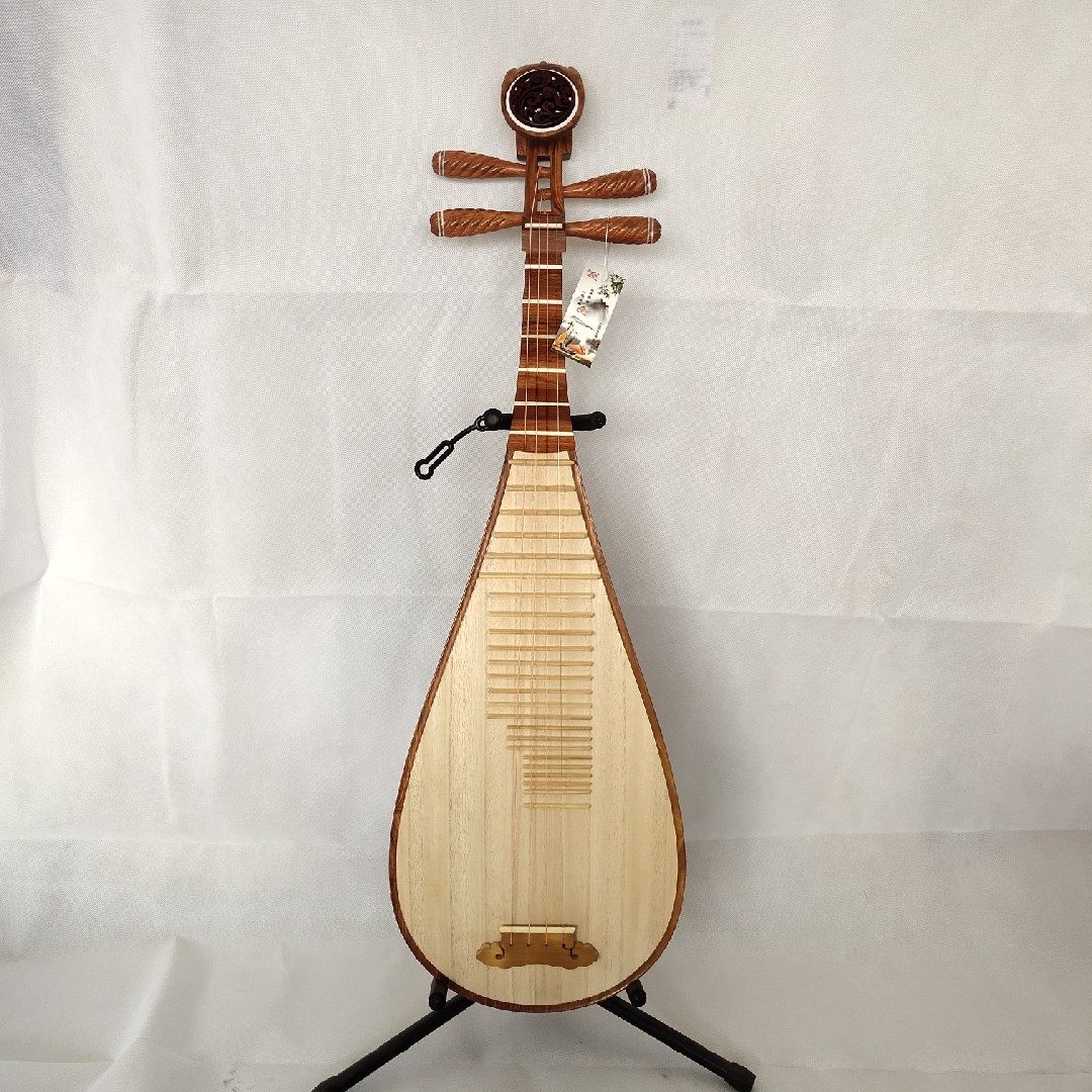 琵琶酸枝专业考级手工整背乐寿乐器原木烫蜡琵琶