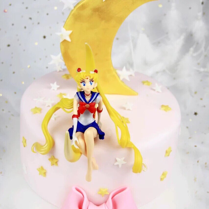 网红美少女战士公主月亮水冰月婚纱生日蛋糕装饰摆件插件节日装扮用品