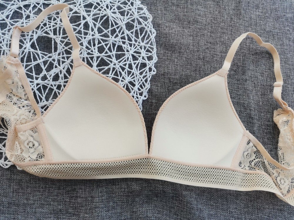 b21-38国内薄款三角杯蕾丝文胸内衣胸罩bra法式小码bc杯bralette