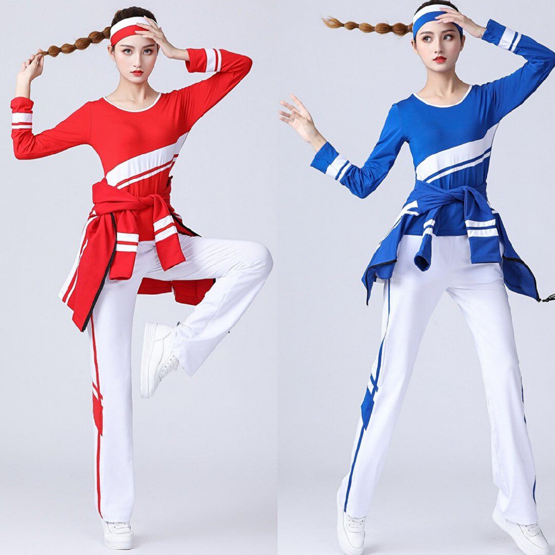 杨丽萍广场舞服装健身操运动服三件件套莫代尔上衣舞蹈广场舞套装