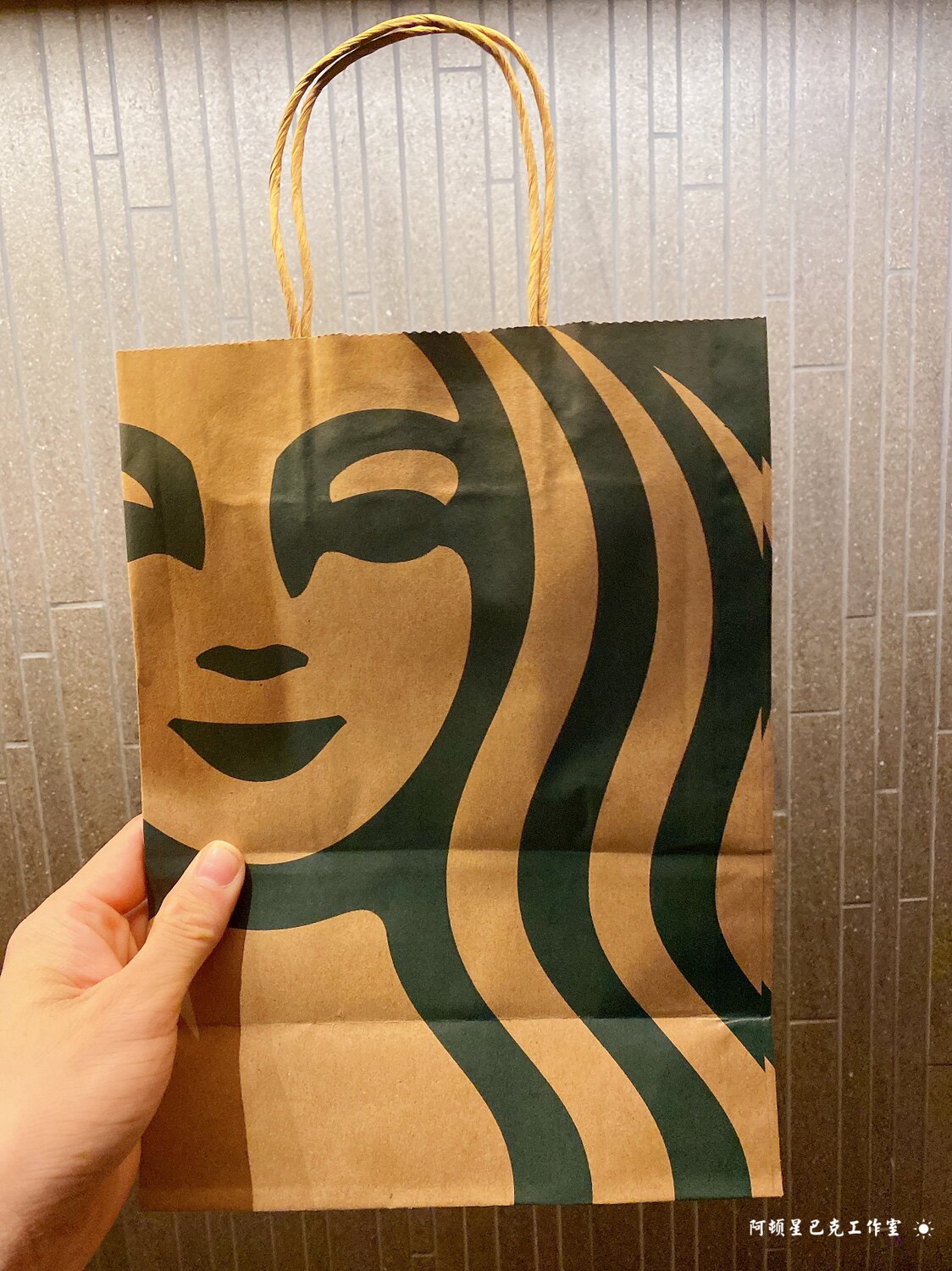 星巴克新款福字购物袋塑料袋经典女神logo手提袋包装袋礼品袋