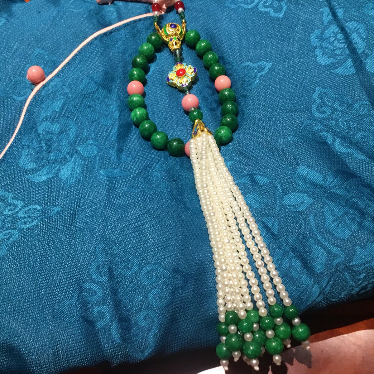 压襟十八子延禧攻略天然干青玉石手串吊坠流苏其它首饰