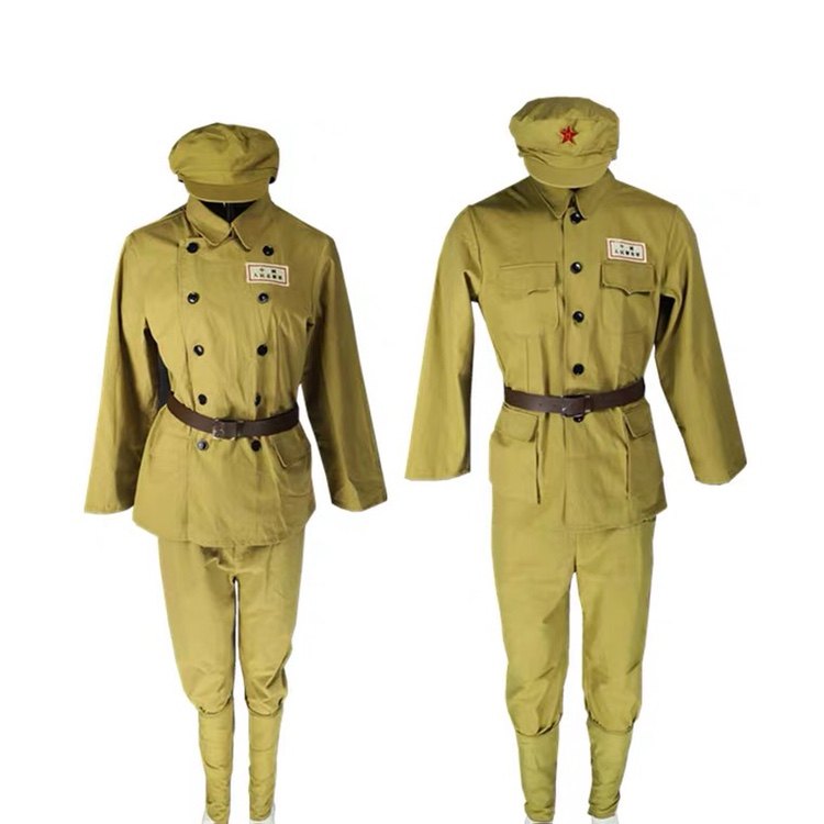 军装抗美援朝服装解放志愿军演出服黄军装套装老式民族服装