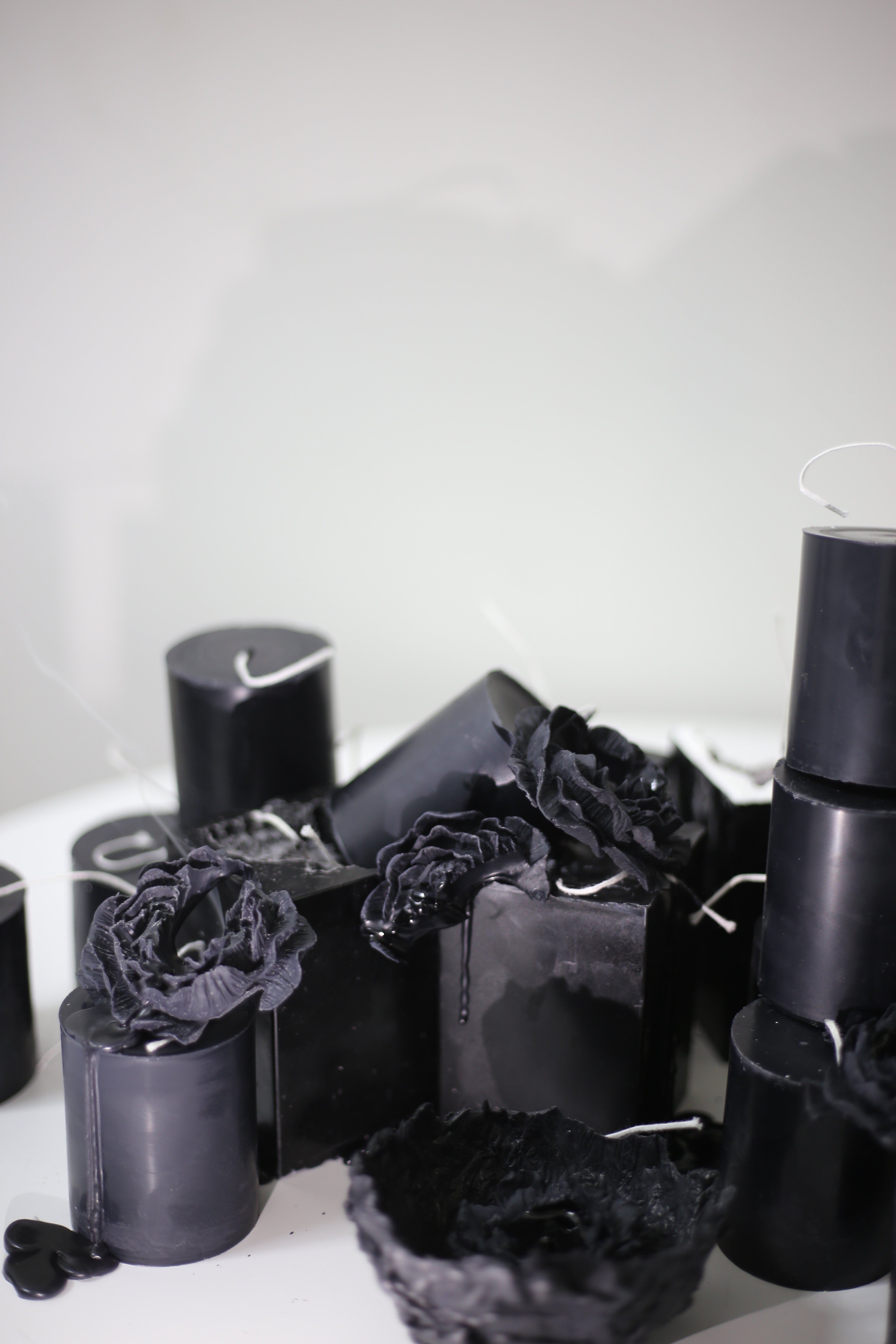 九烛哥特玫瑰设计香薰蜡烛摆件房间睡眠净化空气香薰蜡烛