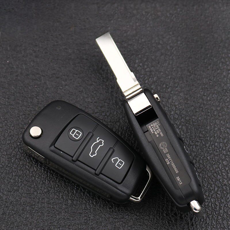 奥迪钥匙a3a4la6lq3q5q7tt汽车原装厂折叠遥控器改装汽车钥匙