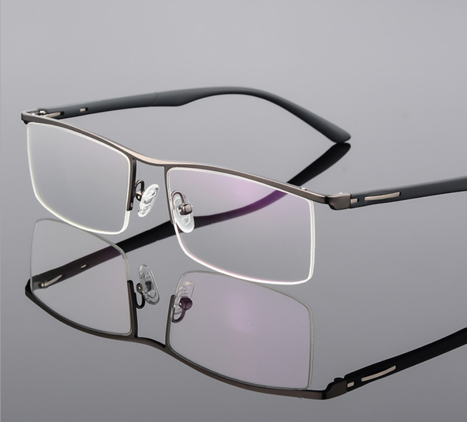 商务男士眼镜框金属半框眼镜架近视眼镜框眉线框超轻白领镜架