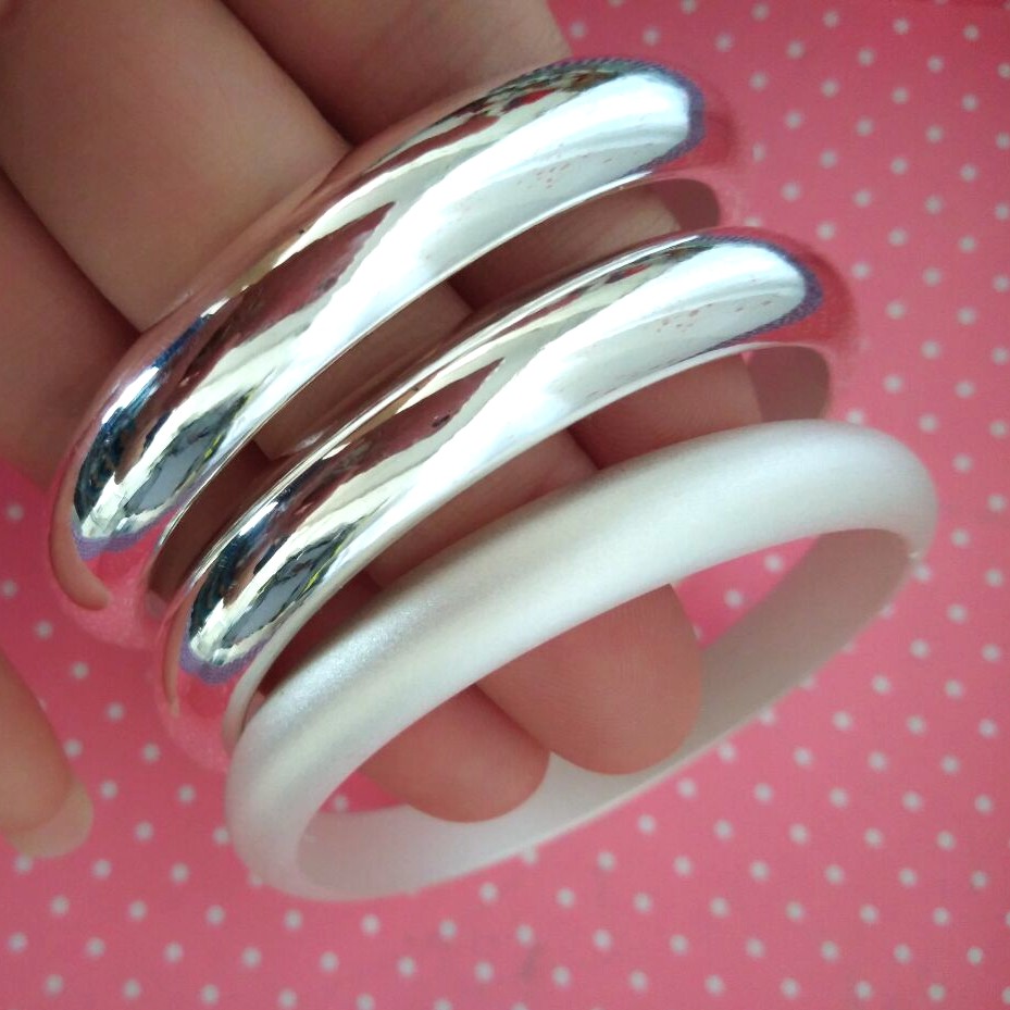 足银999泥鳅背手镯 闭口素面 纯手工纯银手镯可来料加工