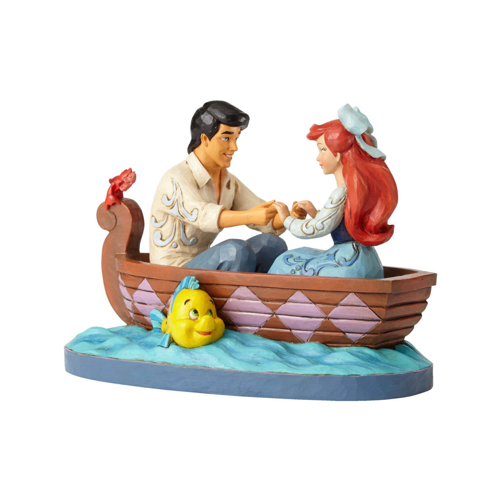 disney美国代购ariel人鱼公主eric王子kissing树脂摆件装饰摆件