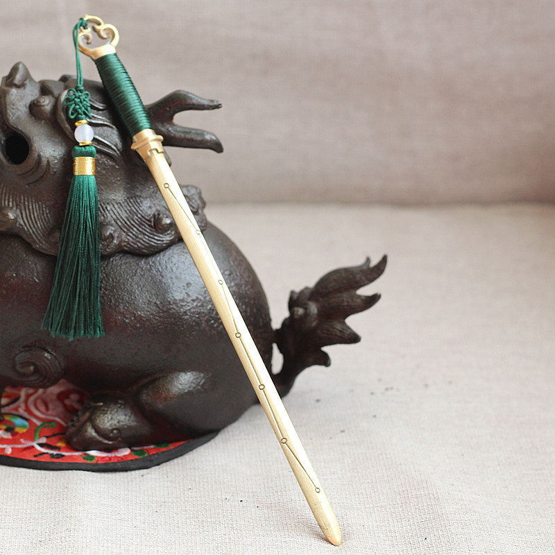 七星签慧剑法器三元元山馆同款憨憨瑞兽辟邪摆件