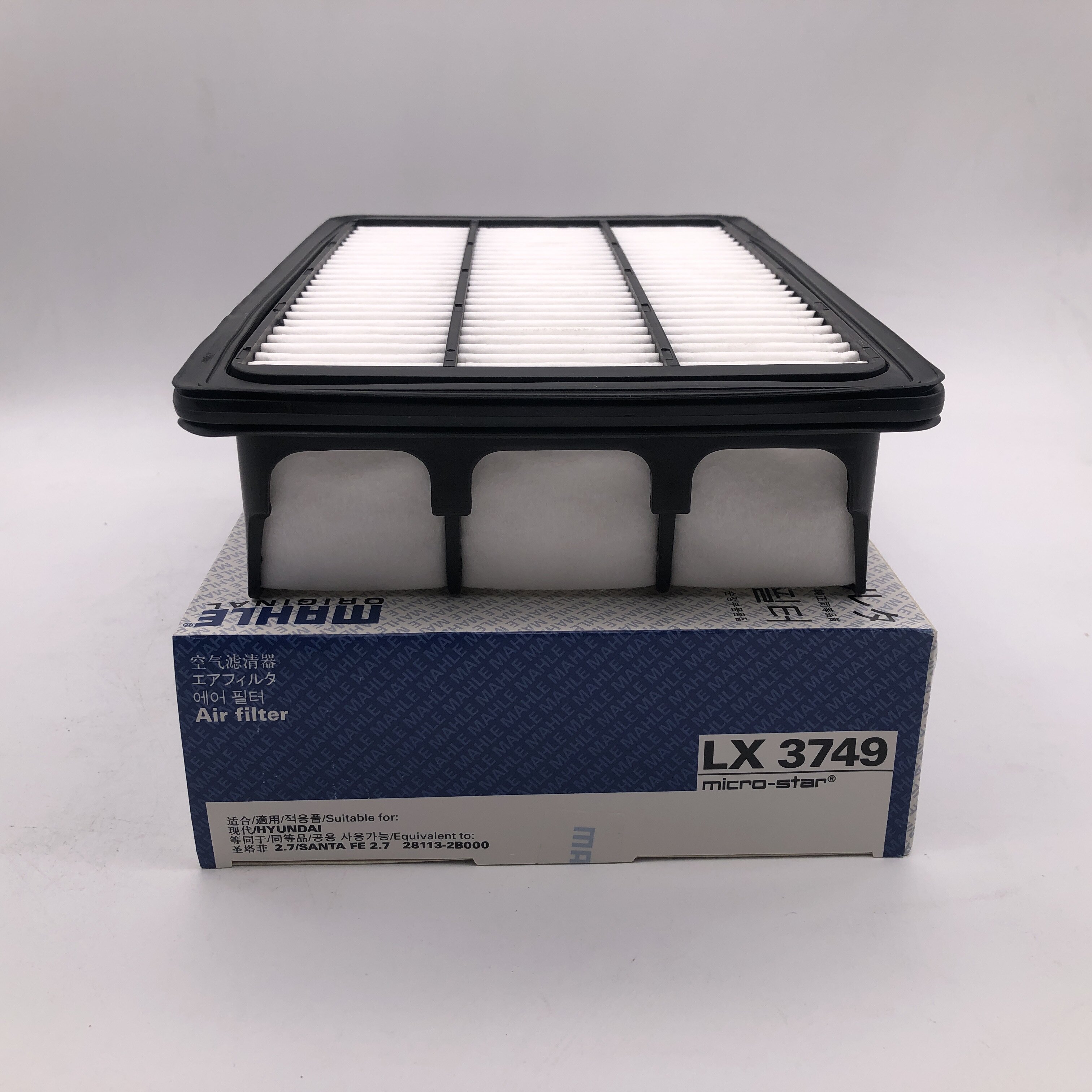 空气马勒滤清器lx3749适配圣达菲新胜达胜达滤芯空气滤芯