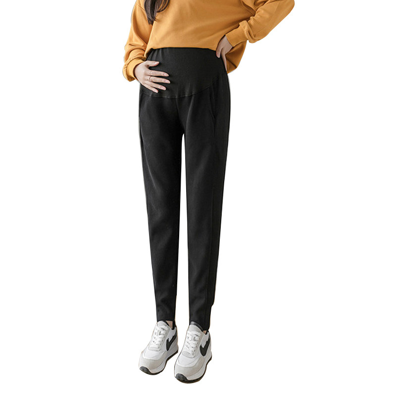 高个子孕妇加长秋季外穿长裤冬季加厚加绒宽松孕妇打底裤