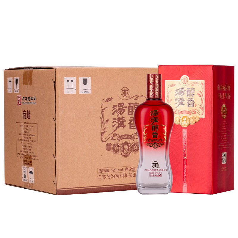 汤沟醇香4a42度500ml6瓶整箱装汤大曲国产白酒