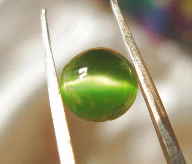 促销证书贵重珠宝透辉石猫眼彩色宝石裸石戒面0.9ct吊坠手链戒指