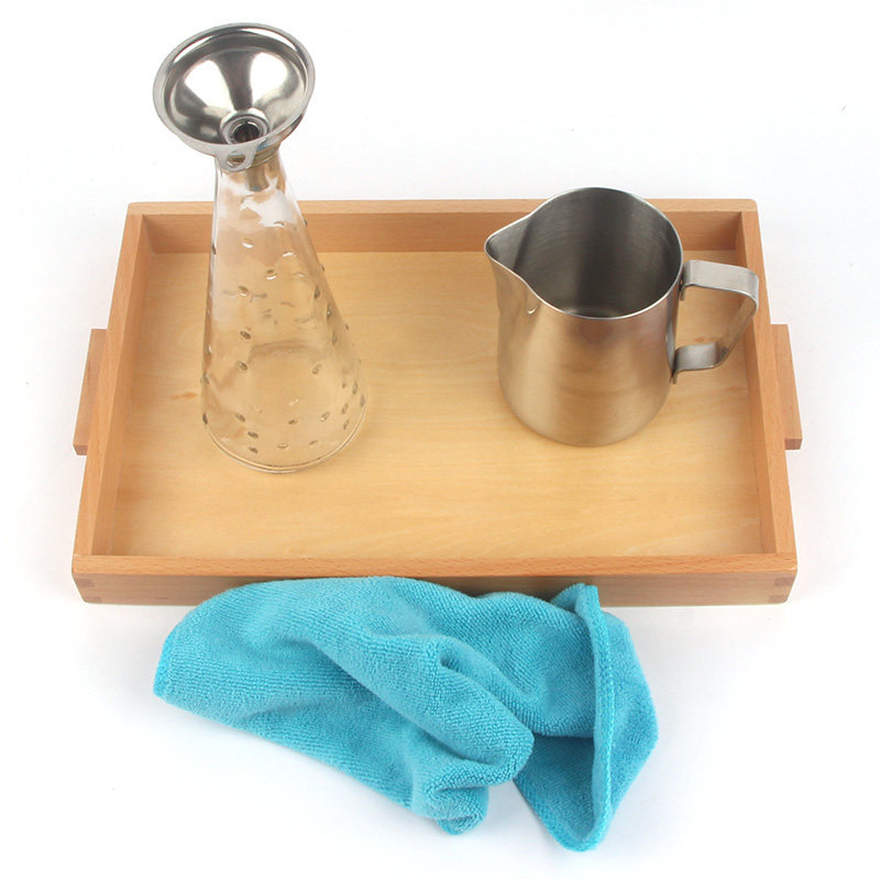 蒙氏教具 漏斗倒水工作 蒙台梭利蒙特梭利教具日常生活区基础练习