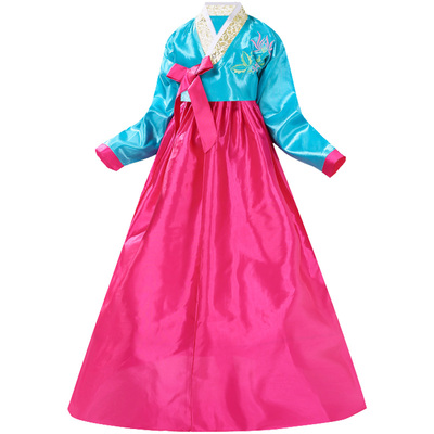 韩国小孩传统古装改良儿童女童韩服朝鲜族六一演出服装女宝宝童装