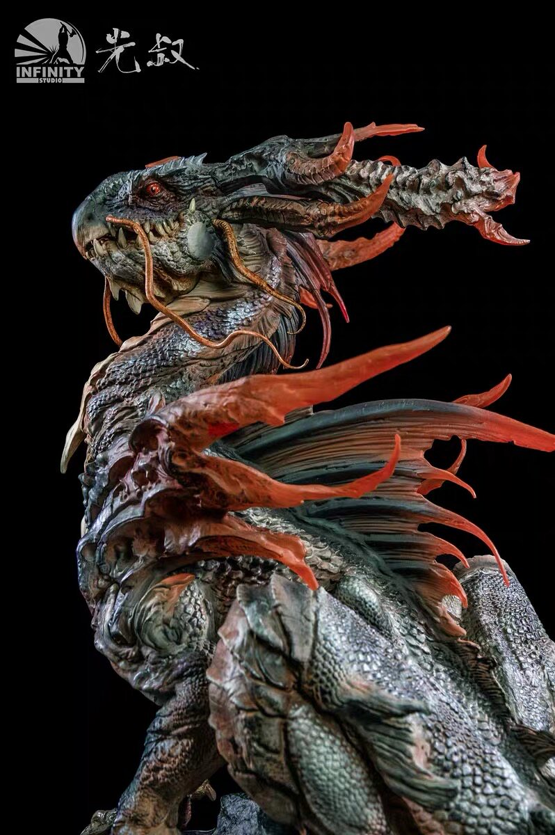 螭龙样品特价仅拆开天红色光叔金鳞志异神兽手办