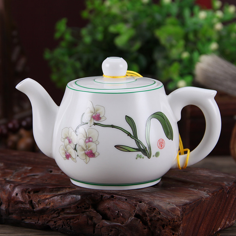 茶壶泡茶高温青花陶瓷功夫茶冲罐花茶茶具茶道茶壶