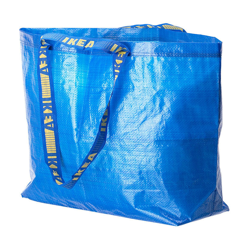 ikea宜家袋子大中小号mini购物袋编织帆布袋拉链小零钱包折叠便携