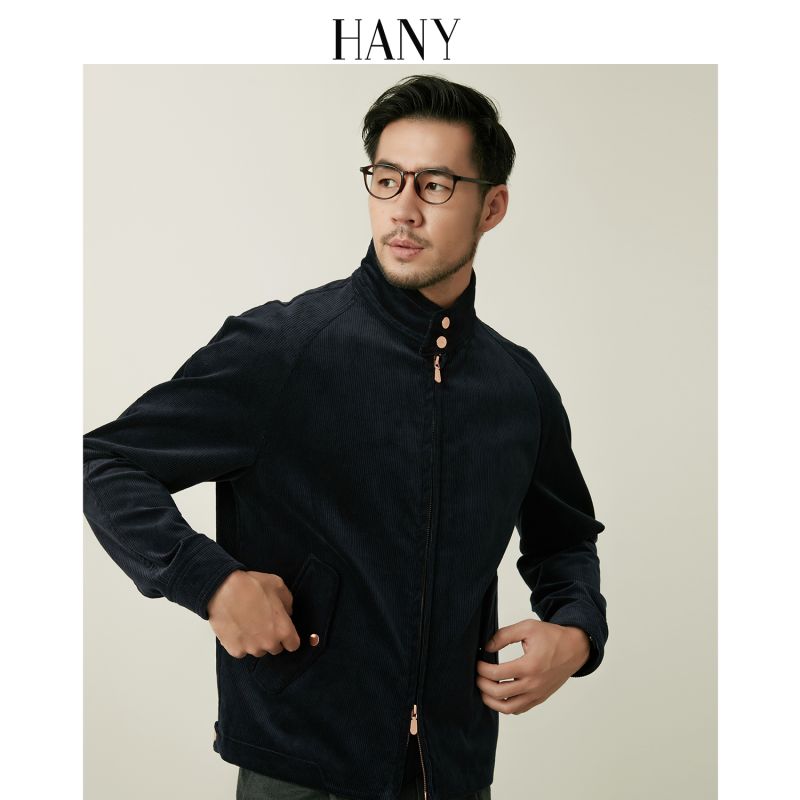 HANY【哈灵顿夹克】灯芯绒男复古商务休闲男款条绒高端男士外套
