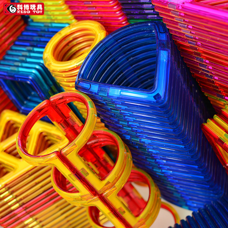 科博磁力补充积木磁铁吸铁石益智玩具5岁智力开发塑料积木