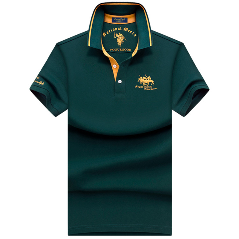 欧美品牌男装短袖T恤2022夏季纯棉翻领宽松半袖保罗POLO衫男体恤