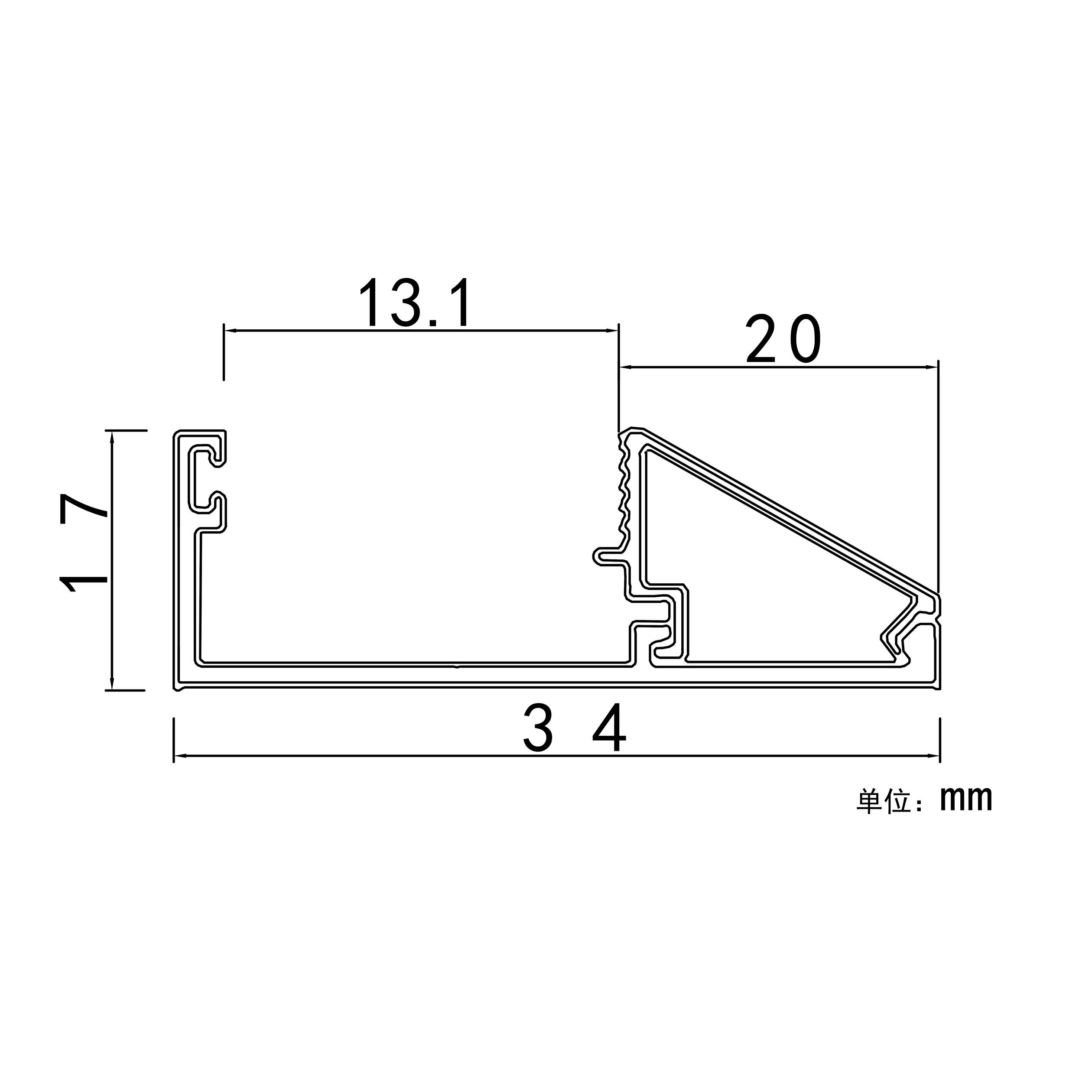 铝合金压板压线3.5公分氧化本色玻璃固定压条门窗铝材