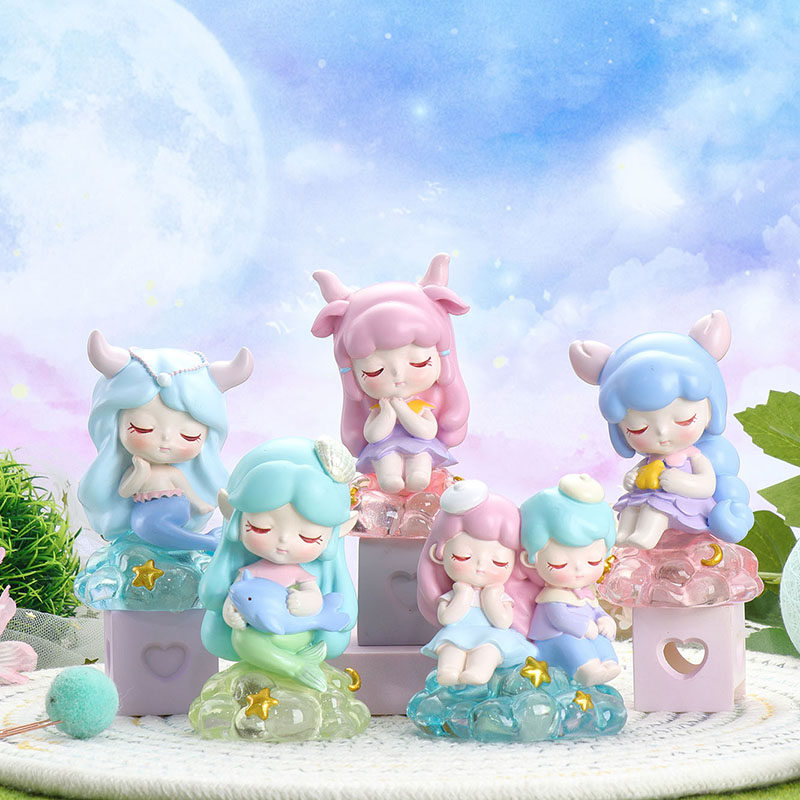 十二星座盲盒网红2022新款女孩可爱少女小夜灯手办潮玩盲盒