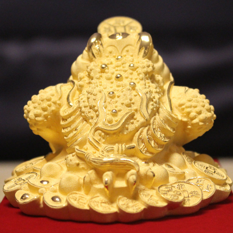 沙金金蟾黄金礼品摆件开业乔迁新居风水办公室摆件