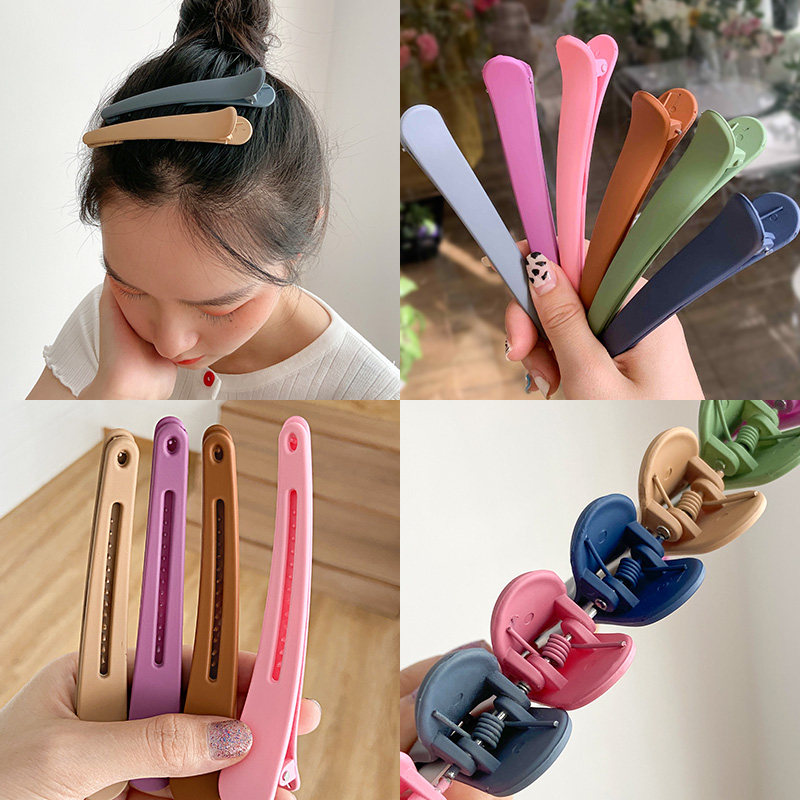 韩国无痕理发店夹子头饰发夹刘海鸭嘴大号化妆师发饰