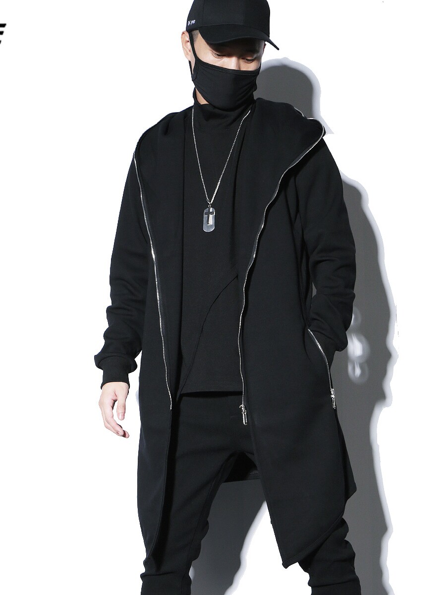 秋冬潮装中长风衣帅气披风韩版潮流男士高街风衣