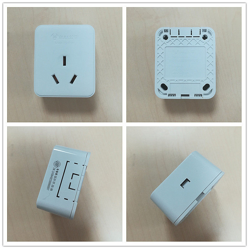 公牛小型迷你10a超薄款插座明装走明线2500w家用220v三孔3眼扁脚