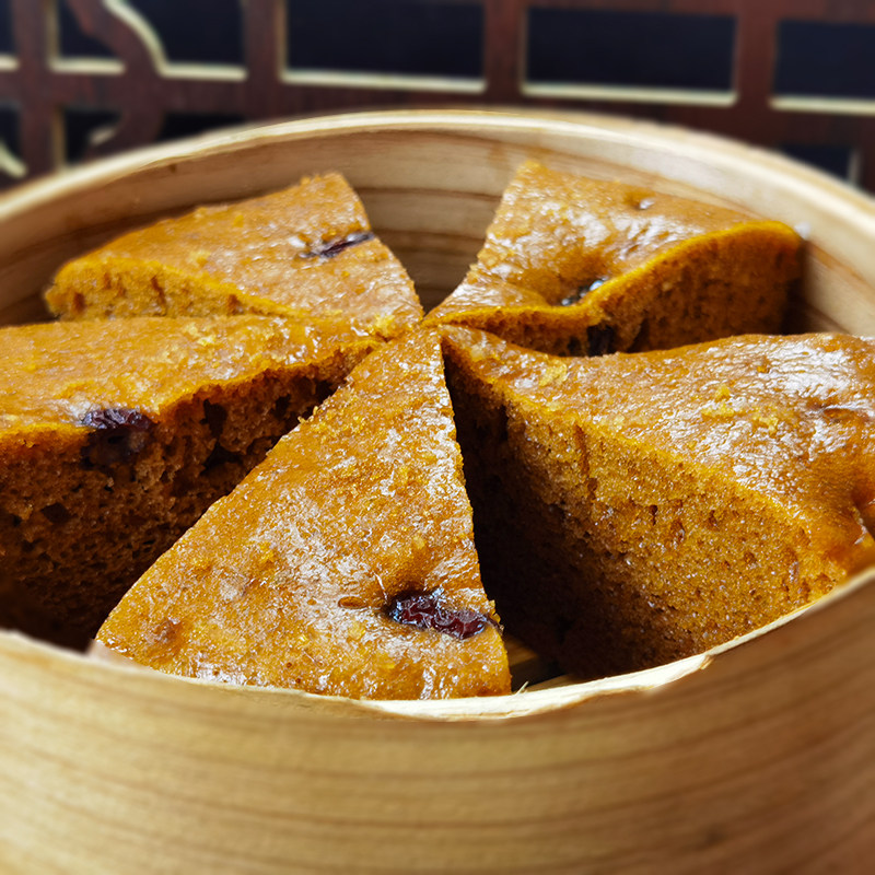 宁波特产龙游风味红糖红枣发糕传统米糕早餐传统糕点