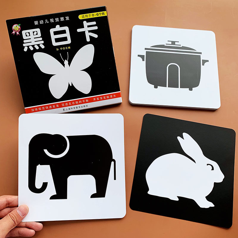 视力卡片闪卡视觉玩具图图几何训练追视婴幼儿启蒙认知书