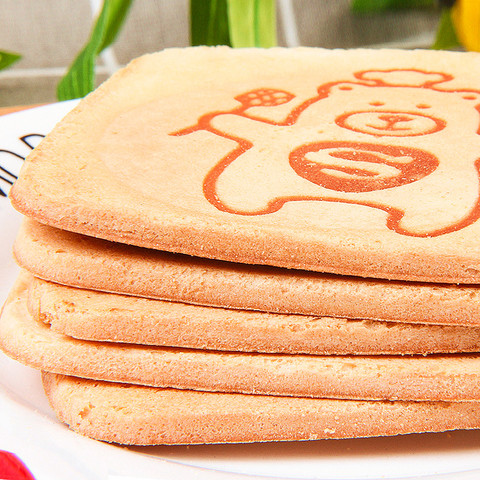 正香源松香煎饼小熊鸡蛋饼干儿童零食健康营养薄脆办公室休闲小吃