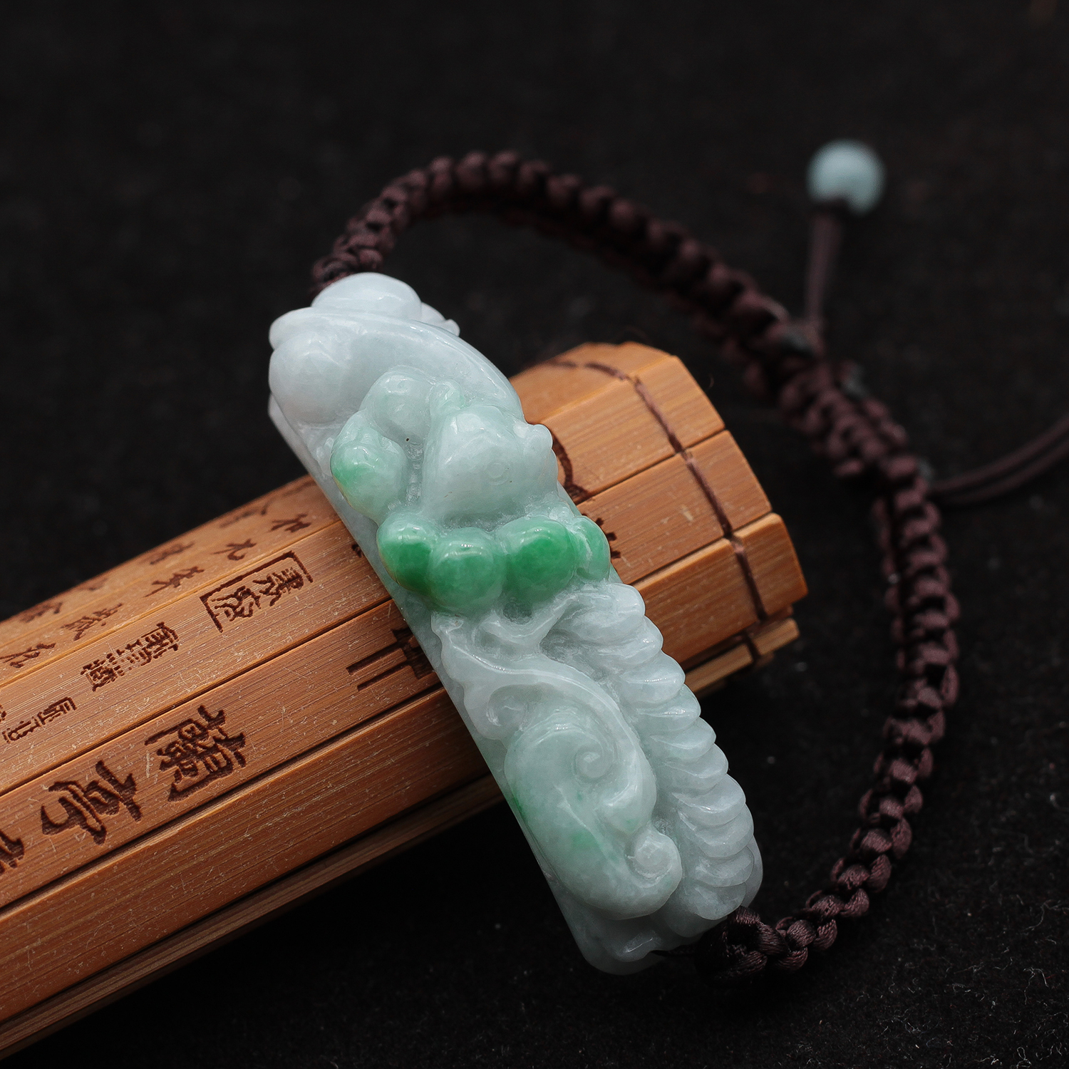 缅甸天然翡翠玉器糯种飘绿如意运财老鼠生肖手牌手链