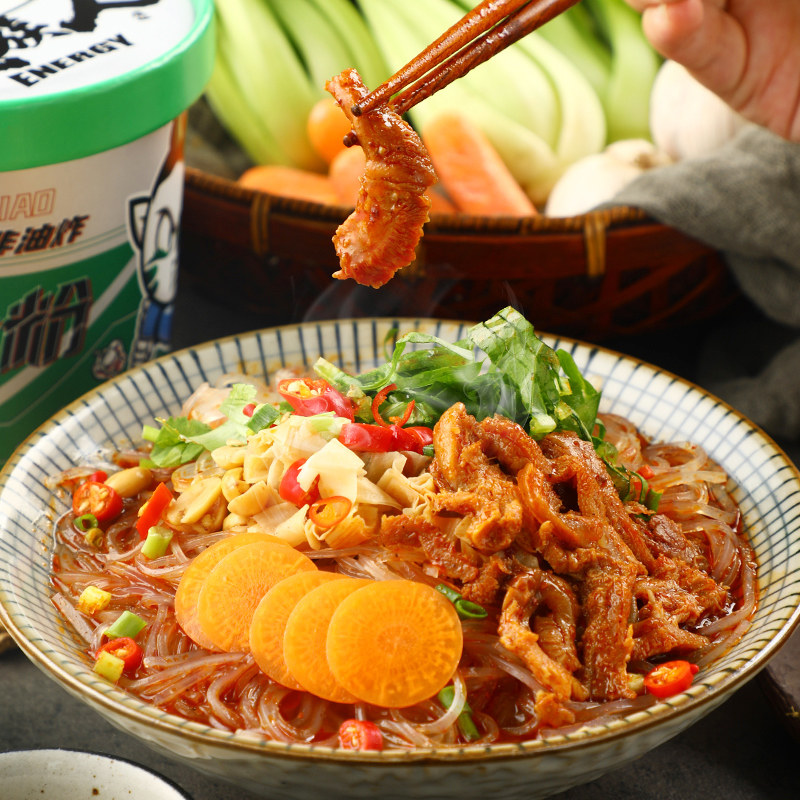 族人爆肚12桶整箱批发牛肚粉丝米线酸辣粉红冲泡方便面