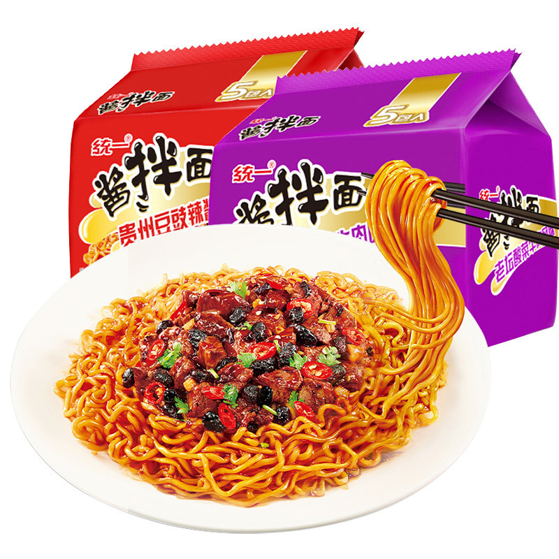统一酱拌面老坛酸菜牛肉面贵州豆豉炸酱面泡面速食方便面宿舍夜宵