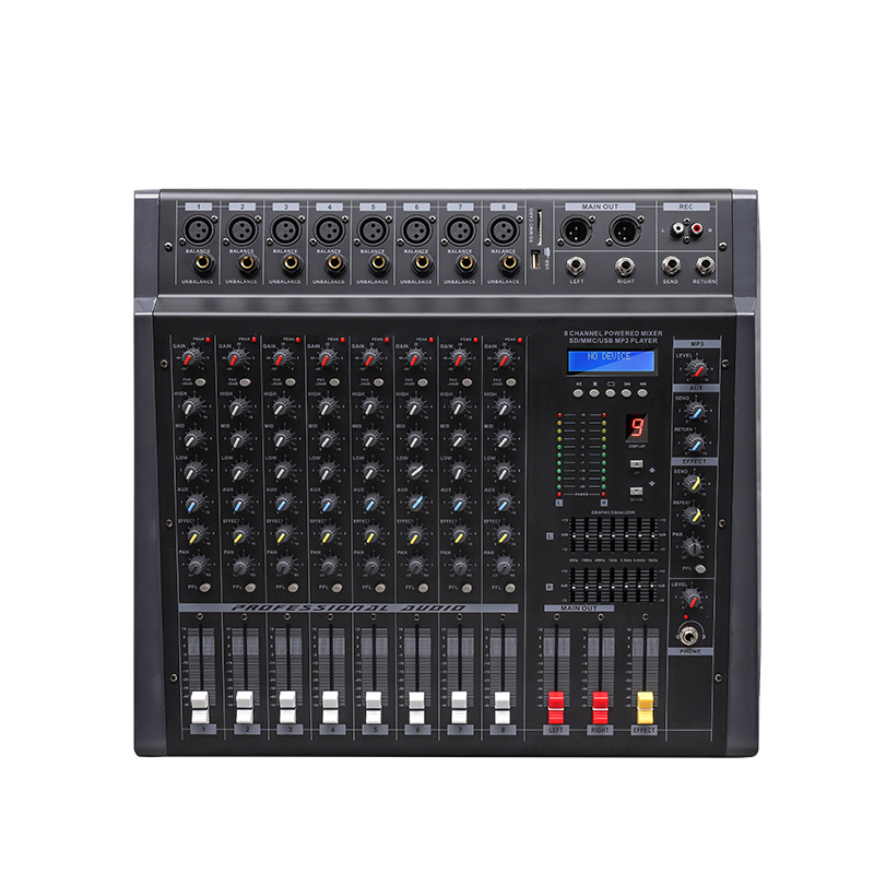 雅马哈调音台带功放一体机专业8路大功率舞台演出调音台(舞台)