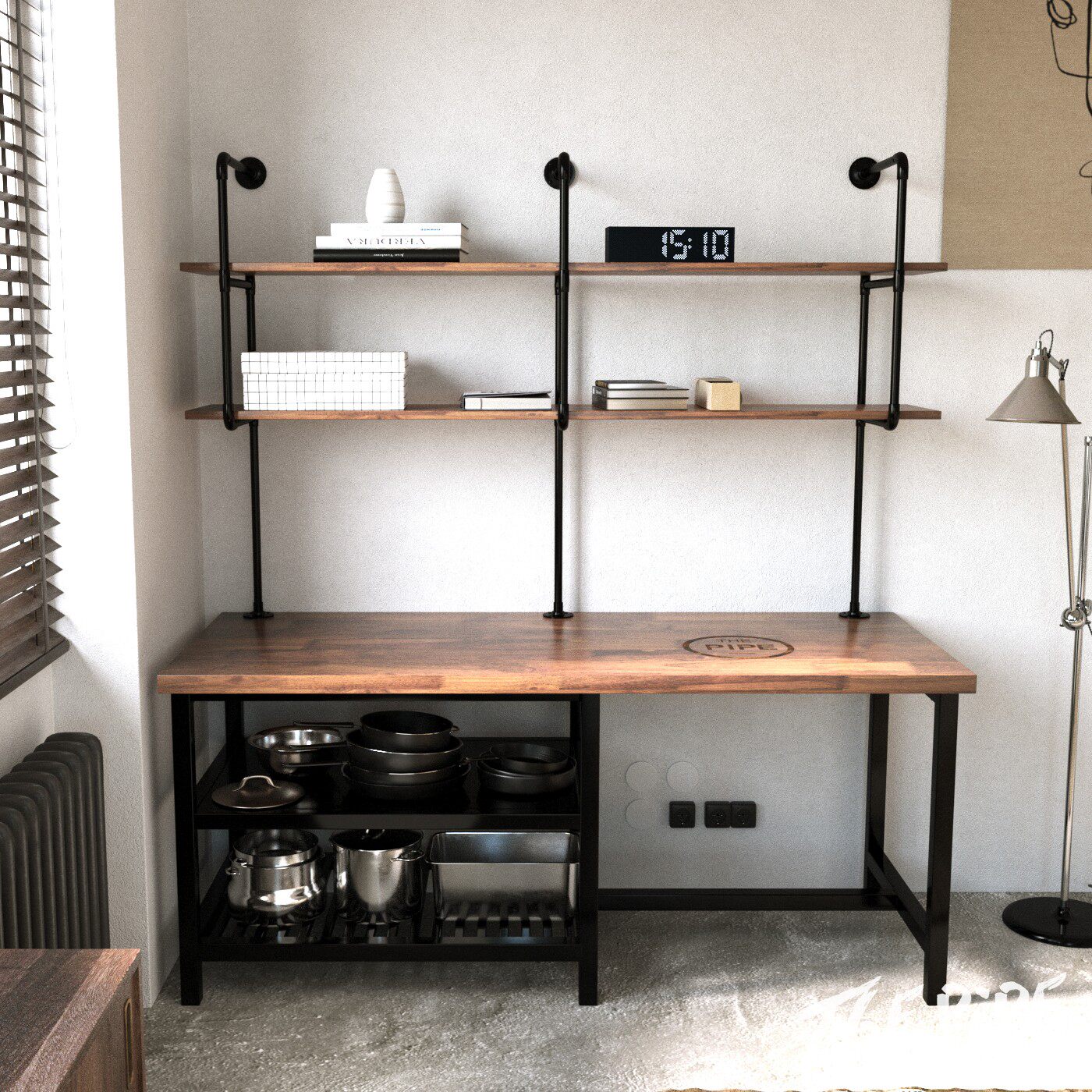 模型diy手办手工桌子工作台金工皮雕桌双层层板桌子