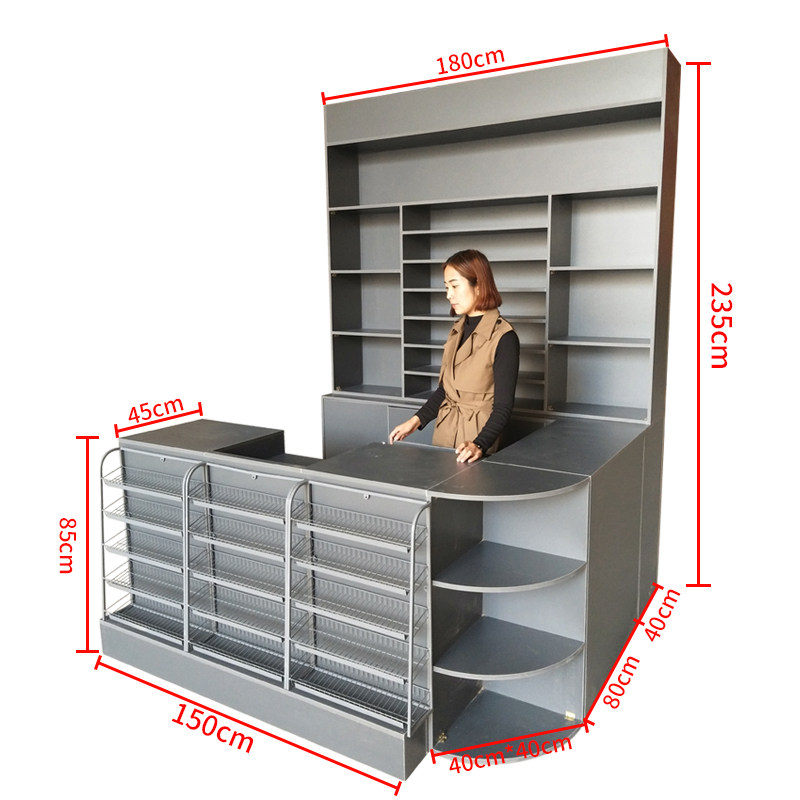 收银台烟酒便利店酒柜组合多功能超市收银机店铺柜台烟酒柜