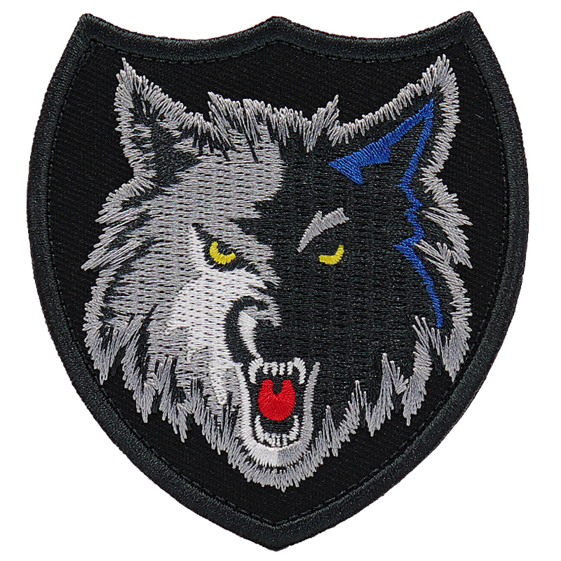 刺绣狼头军迷臂章士气背包魔术徽章战术胸章贴章