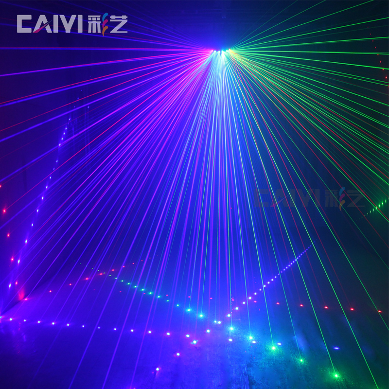 彩艺包房旋转七彩舞台灯光镭射声控酒吧ktv激光灯舞台灯光