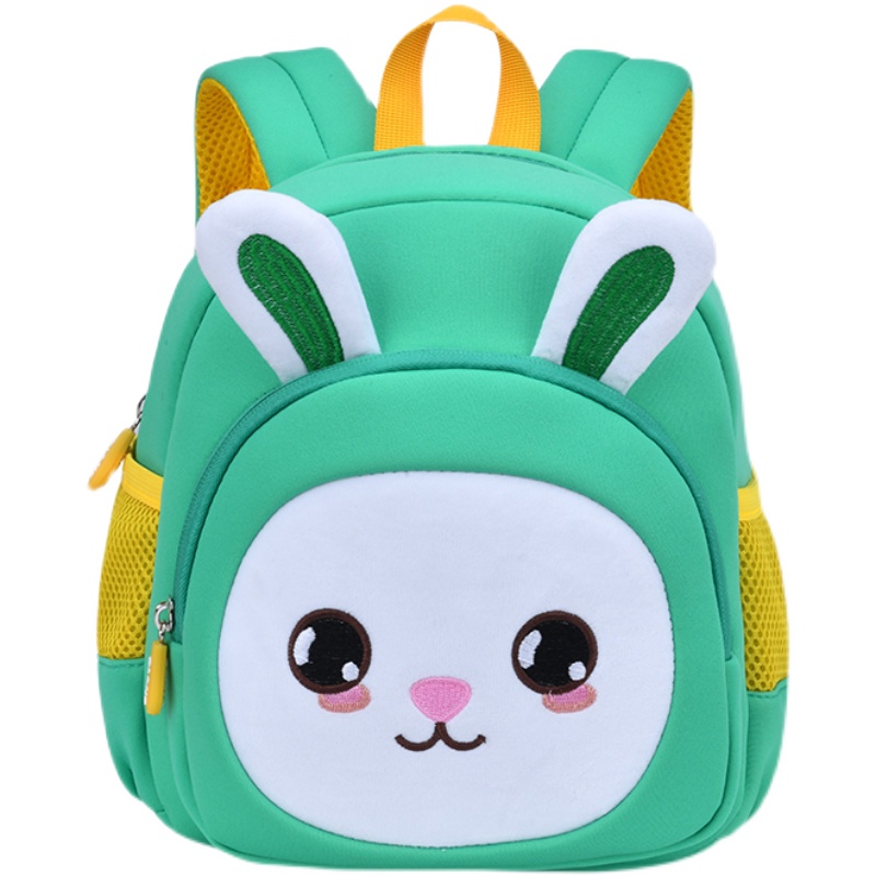 幼儿园书包女童小兔子可爱绿色走失小班宝宝双肩书包