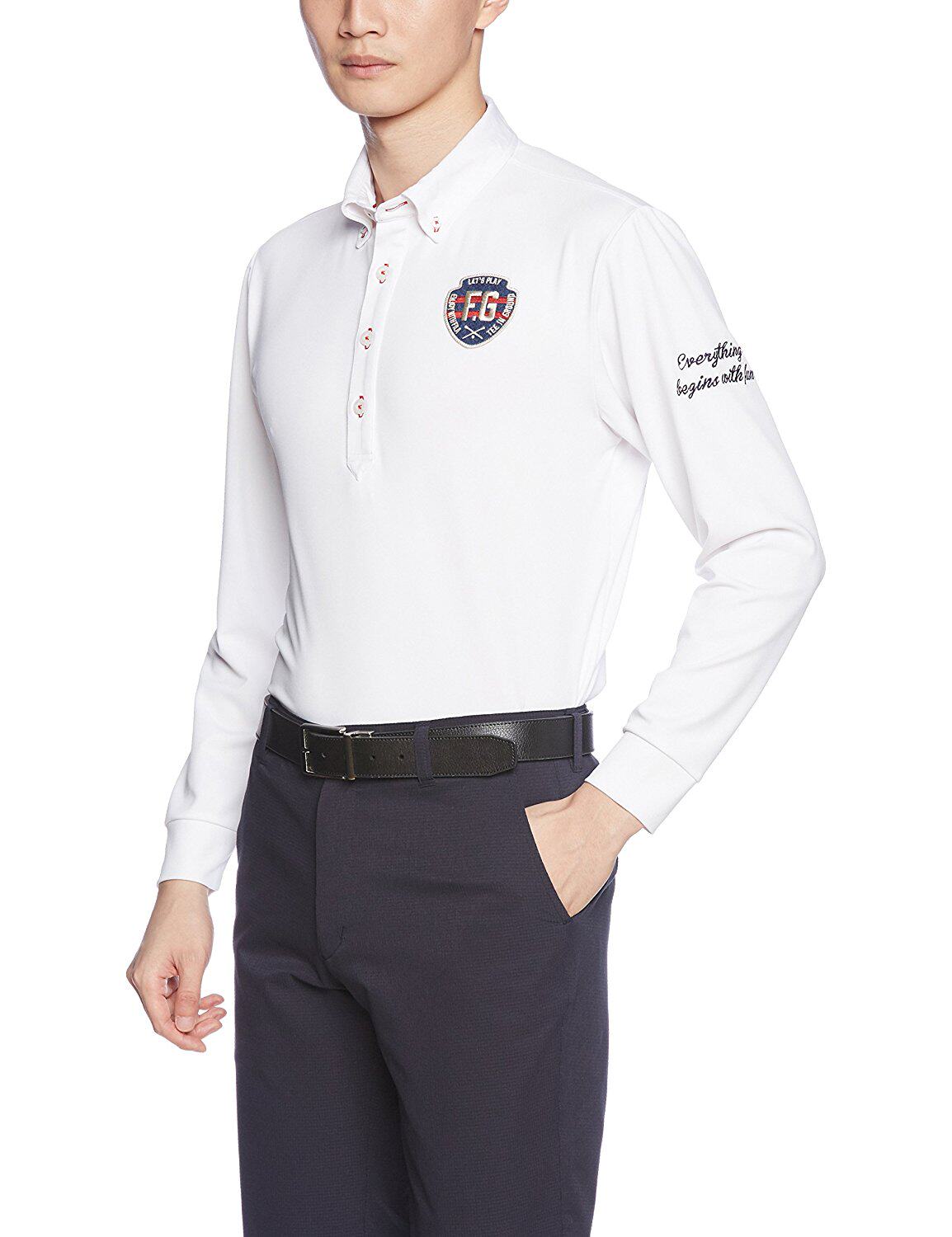 日本高尔夫服装长袖polo翻领golf球衣速干休闲运动高尔夫服装