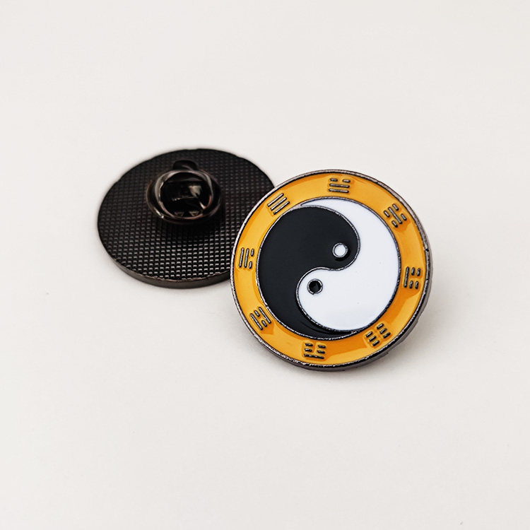 中国国风太极胸针圆形胸章复古民族风徽章胸牌胸针