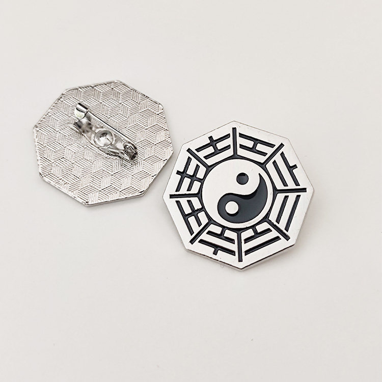 中国国风太极胸针圆形胸章复古民族风徽章胸牌胸针