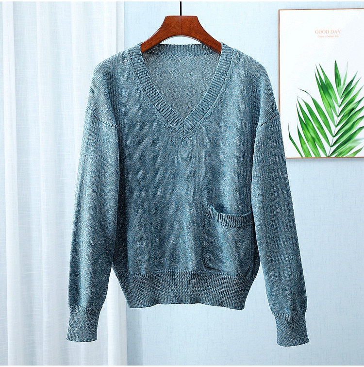 长袖针织衫衣夏品牌折扣女装每晚八点准时毛针织衫